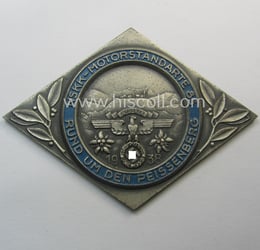 Commemorative N.S.K.K.-related plaque (ie. 'Erinnerungs- o. nichttragbare Plakette')...