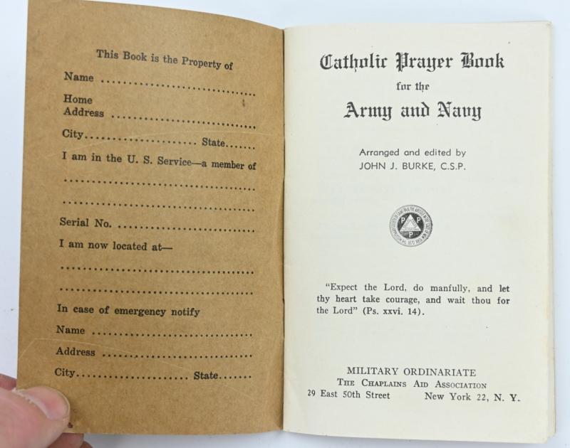 US WW1 Catholic Prayer Book
