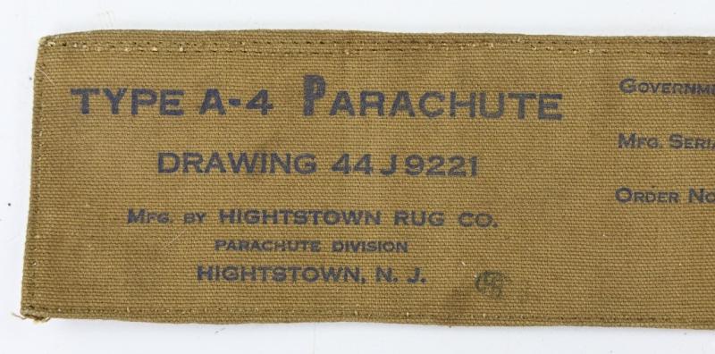 USAAF Type A-4 Parachute Chest Pack Marking