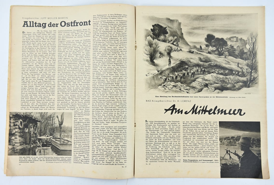 German Third Reich Magazine 'Die Woche' 1943