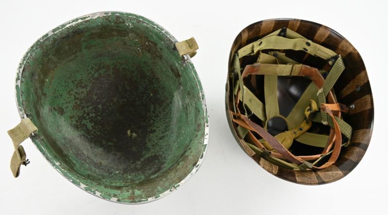 US WW2 307th Airborne Engineers Battalion Combat Helmet