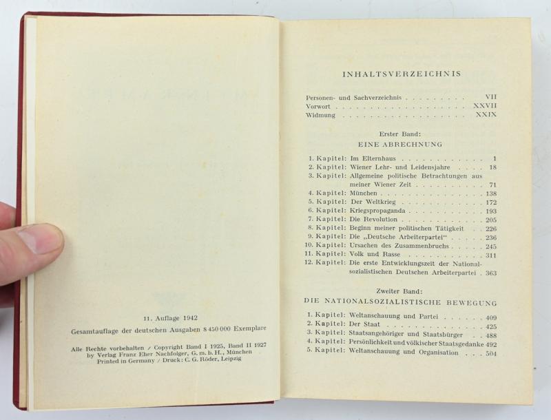 German Mein Kampf Pocket Book 1942