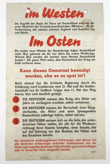 Allied Droppingflyer 'Nach Hitlers Sturz'
