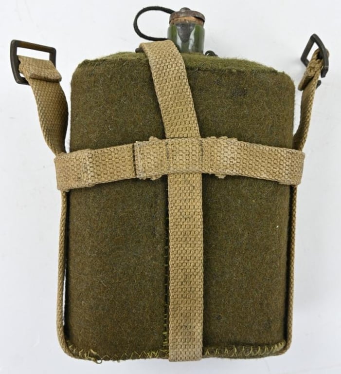 Canadian WW2 Canteen with 'Skeleton' Carrier