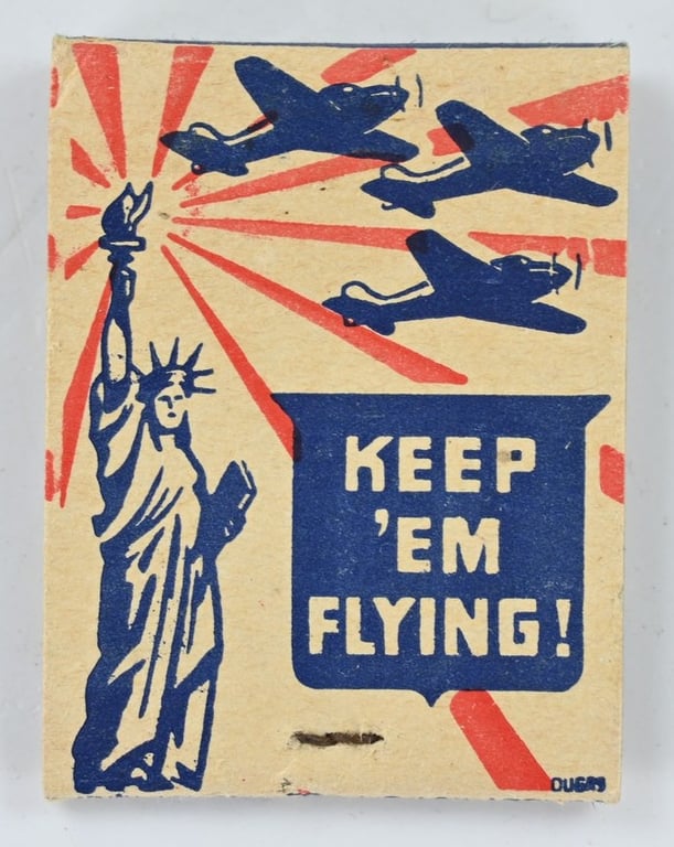 US WW2 Warbonds Matchbox 'Keep 'Em Flying!'