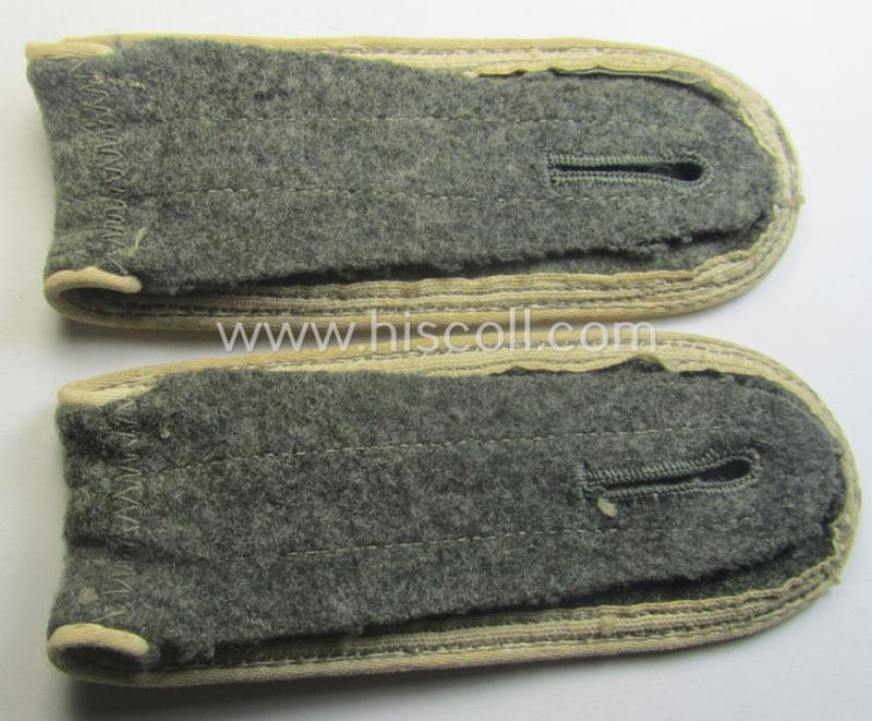 Moderately used pair of typical later-war-period- (ie. 'M44'-pattern) WH (Heeres) NCO-type shoulderstraps as was intended for usage by a: 'Feldwebel eines Infanterie-Rgts.'