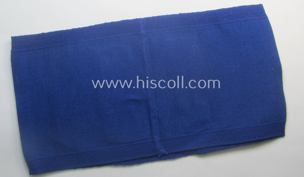 Attractive - and scarcely found! - EM- (ie. NCO-) pattern 'Reichsluftschutzbund' (ie. 'RLB'-) service-armband as executed in the neat 'BeVo'-weave-pattern as was intended for usage by a member serving as an: 'RLB-Melder'