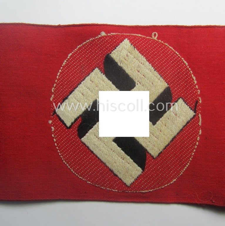 N.S.D.A.P.-related party-armband (ie. 'Armbinde') being of the 'entirely woven'-pattern