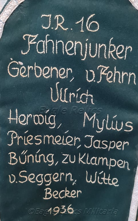 16th Company Pioneers Presentation table flag