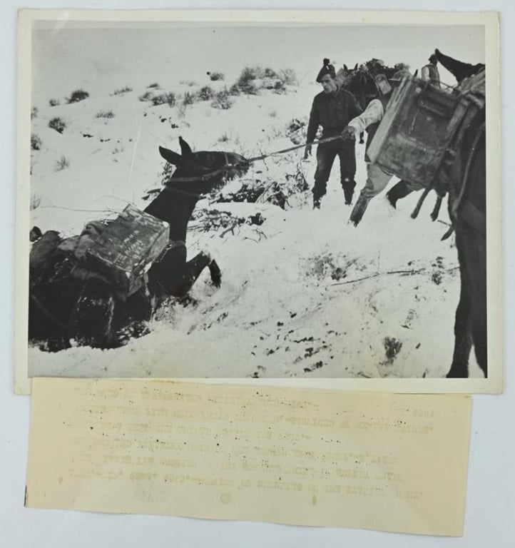 US WW2 Press Photo 'Italian front'
