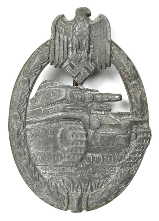 German Panzer Assault Badge in Silver