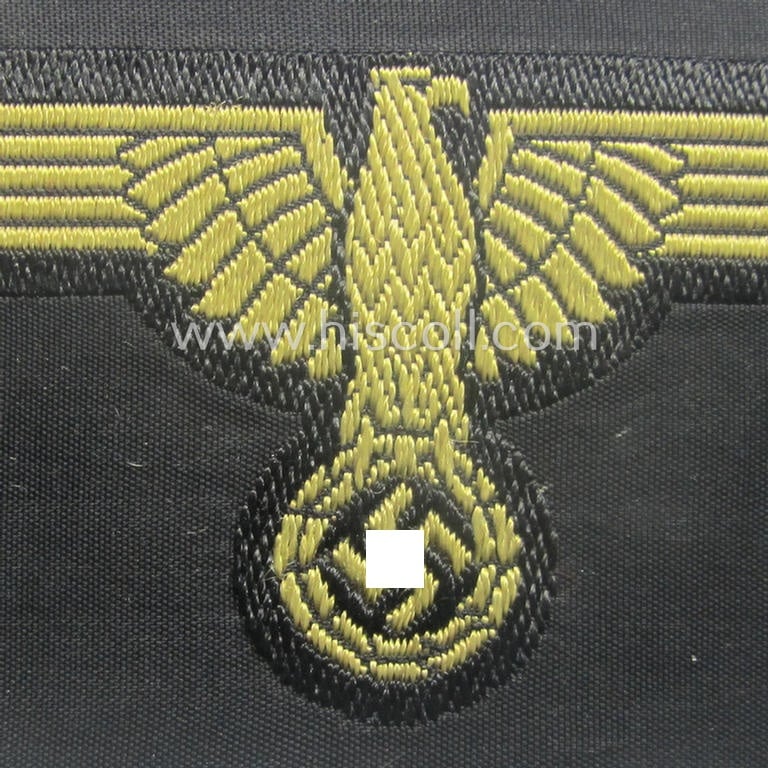 'SS' (ie. 'Waffen-SS') 'BeVo'-woven, EM- (ie. NCO-pattern) tropical-styled arm-eagle (ie. 'Tropen-Ärmeladler für Mannschaften u. Unterführer der Waffen-SS')