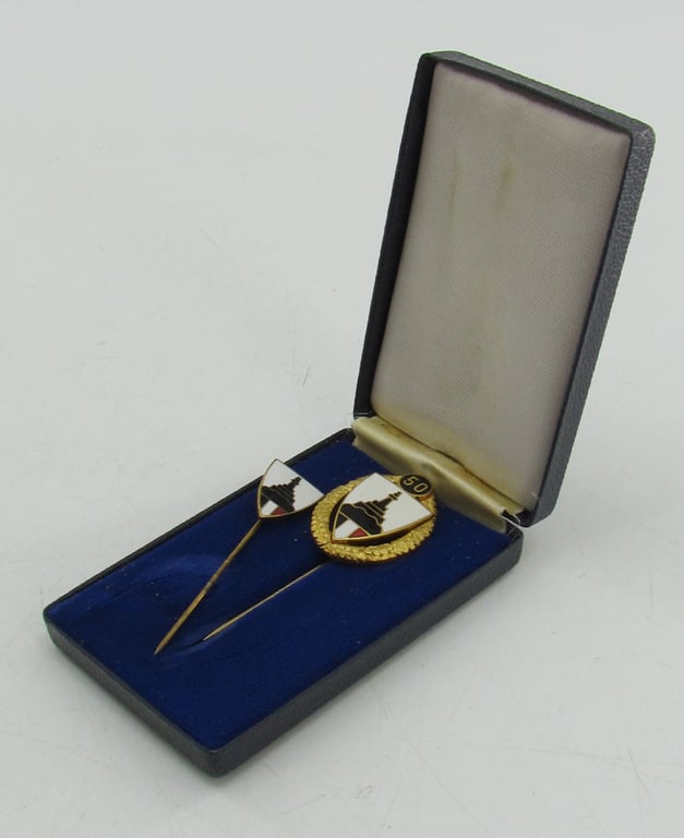 Kyffhäuserbund 50-Year Membership Stick Pin Set – Cased