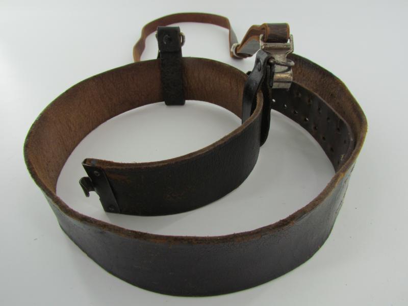 Hitler Youth Belt With Aluminum Buckle and Shoulder Strap RZM M4/30
