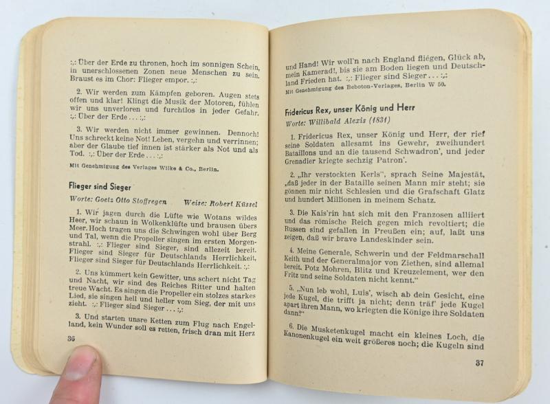 German Soldiers Song Book 1943
