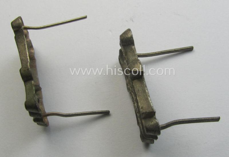 Pair of EM- (ie. NCO-) pattern, WH (Heeres) related shoulderstrap 'HV'-cyphers (ie. 'Ziffern'): 'Heeres-Verwaltung'