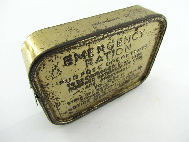 British WWII Emergency Ration Tin Can ( Full )