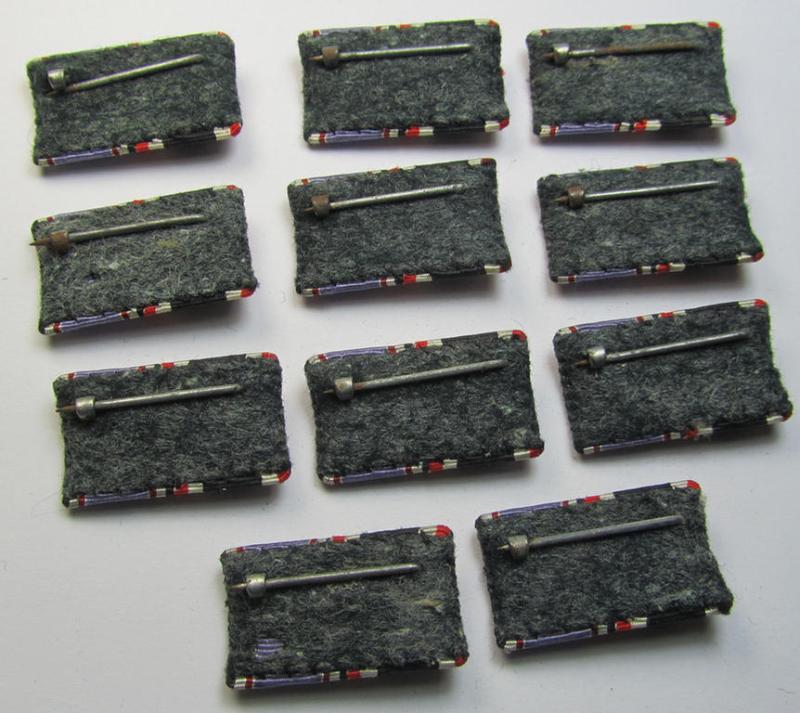 Neat two-pieced, WWII-period ribbon-bar (ie. 'Feld- o. Bandspange') as was intended for the combination: 'KvK II. Klasse mit Schwertern' and a: 'Luftschutz-Ehrenzeichen 2. Stufe'