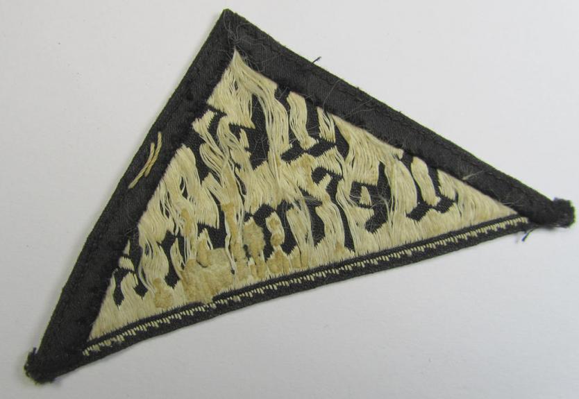 Neat, 'HJ' ('Hitlerjugend') ie. 'BDM' ('Bund Deutscher Mädel') district-triangle (ie. 'Gebietsdreieck') entitled: 'West Westmark'