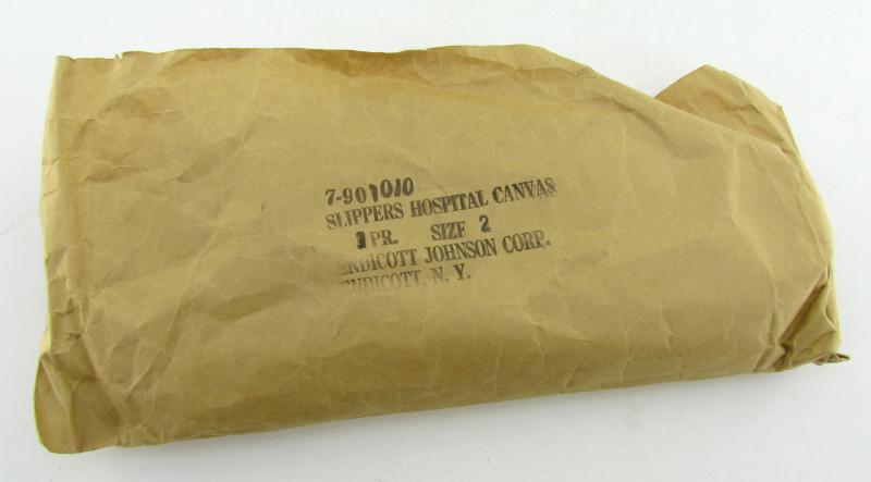 US WWII Era Hospital Slippers in Original Packaging