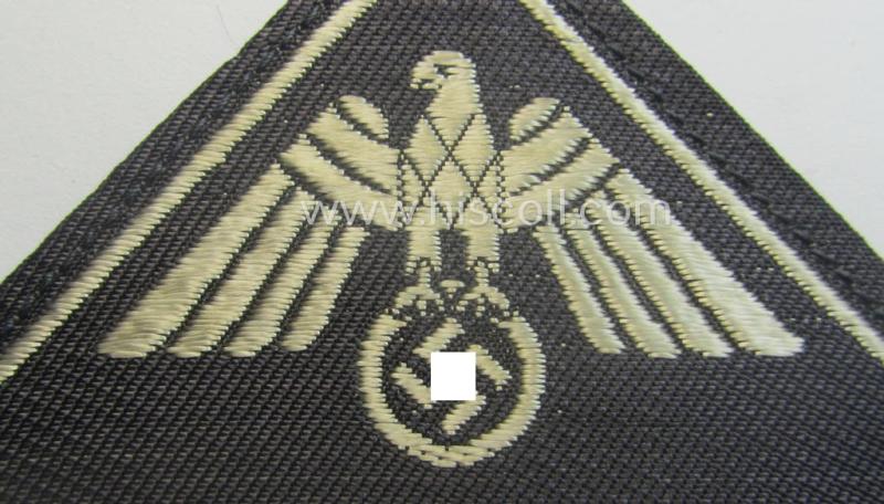 German Red Cross (ie. 'Deutsches Rotes Kreuz' or 'DRK') greyish-coloured- and/or (typically) triangular-shaped arm-eagle entitled: 'Dienststelle Inspekteur II' as was executed in the neat 'BeVo'-weave pattern