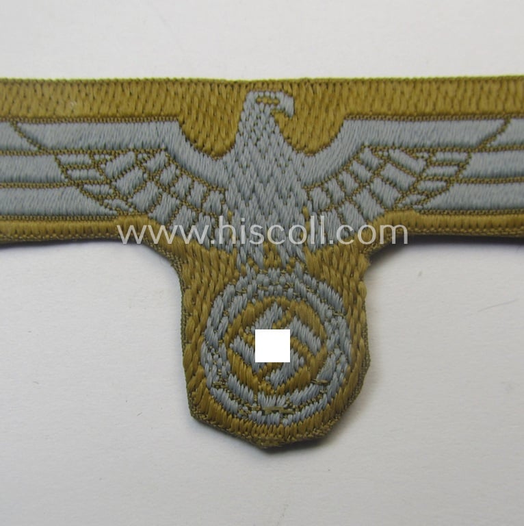Neatly pre-confectioned, WH (Heeres) 'tropical-issue' (ie. DAK or: 'Deutsches Afrika Korps'-related-) side-cap-eagle that comes in a still 'virtually mint'-, condition
