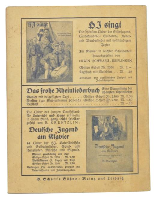 German Third Reich Song Book