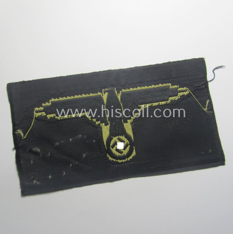 'SS' (ie. 'Waffen-SS') 'BeVo'-woven, EM- (ie. NCO-pattern) tropical-styled arm-eagle (ie. 'Tropen-Ärmeladler für Mannschaften u. Unterführer der Waffen-SS')