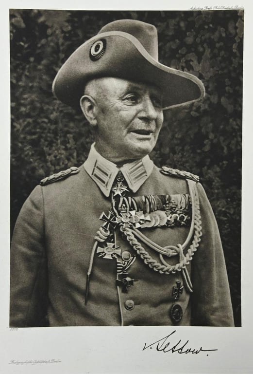 German Third Reich Litho Print of Paul von Lettow-Vorbeck