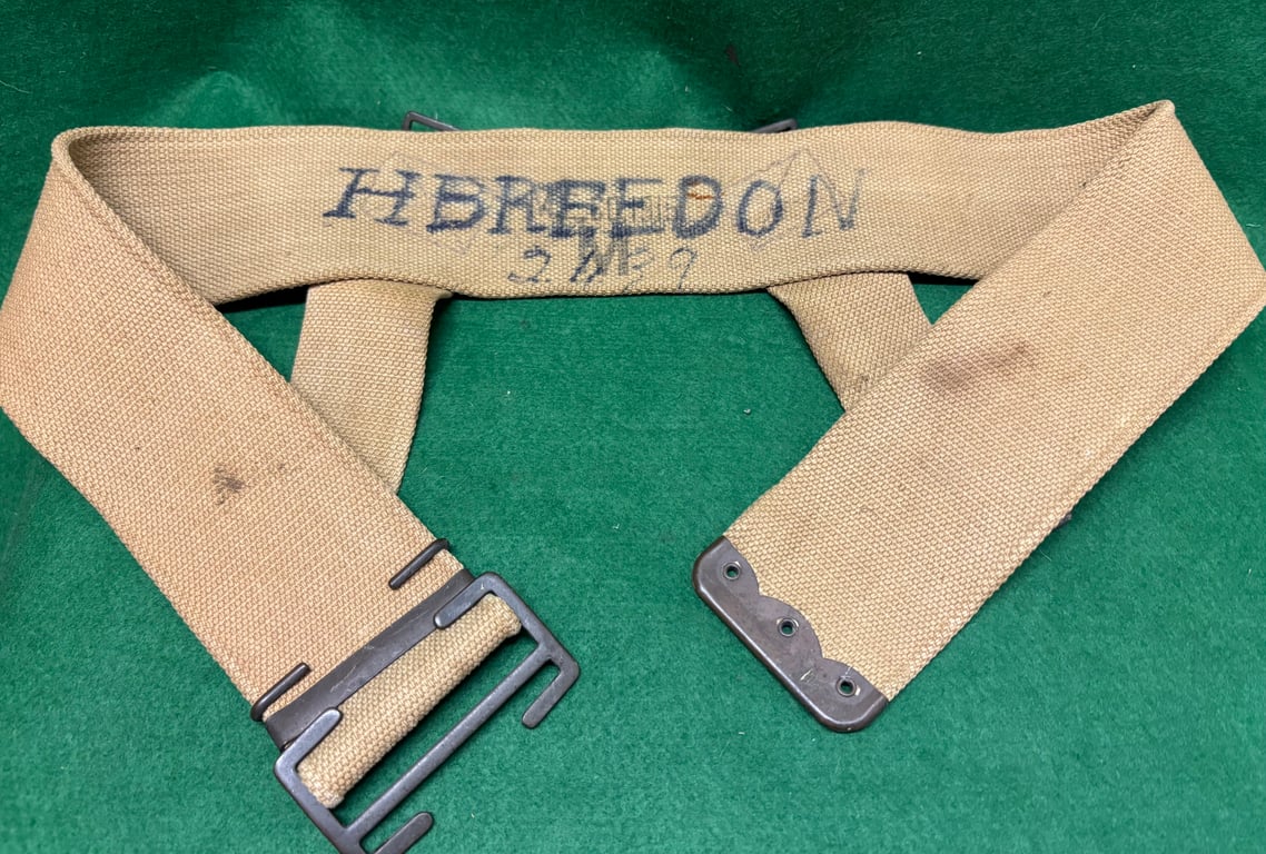 WW1 1908 Pattern Web Equipment Waist Belt dated 1915