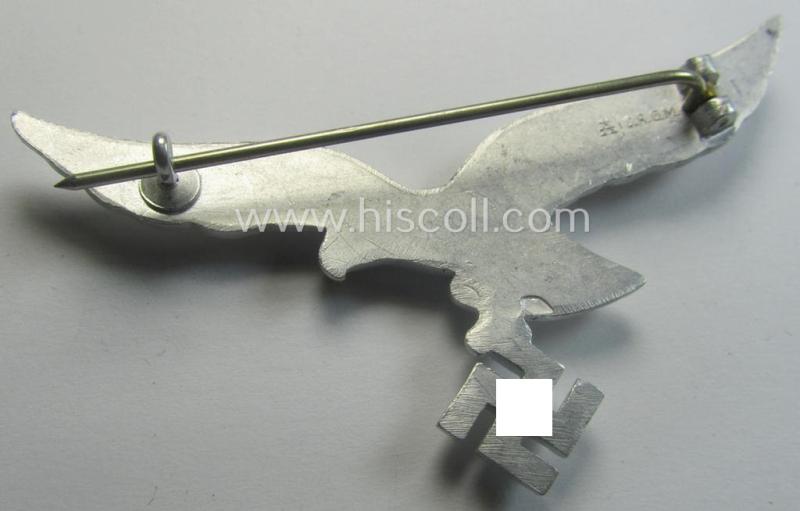 WH (LW) aluminium-based: 'Brustadler für Sommerrock' (being a neatly maker- ie. 'A'- or: 'Assmann'-marked specimen)