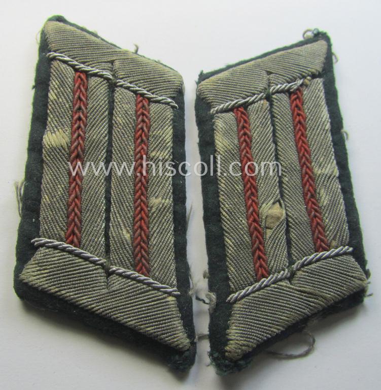Pair of WH (Heeres) collar-tabs (ie. 'Kragenspiegel für Offiziere'): 'Offizier der Pz- o. Pz-Jäger-Truppen'