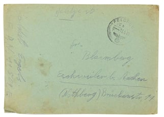 German WH Feldpost Letter