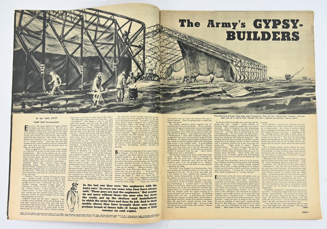 US WW2 Yank Magazine March 19th, 1944