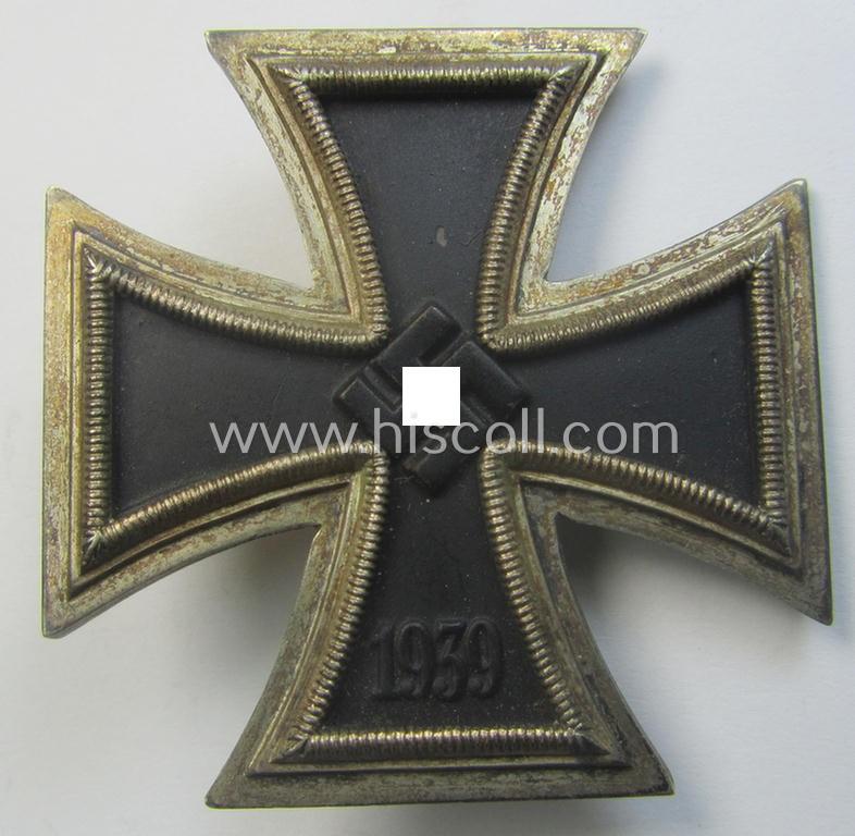 'Eisernes Kreuz 1. Klasse' (ie. Iron Cross 1st class) being an (I deem) early-war-period-produced (albeit non-maker-marked) example and that comes as issued and/or recently found