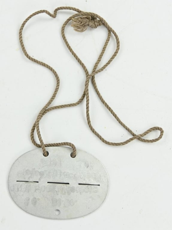 German WH HV Dog-Tag with Cord