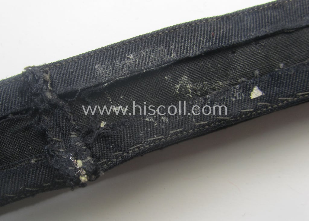 Stunning - and very rarely encountered! - example of a hand-embroidered BDM- (ie. 'Bund deutscher Mädel') officers'-pattern cuff-title (ie. 'Ärmelstreifen für Führerinnen der Bund deutscher Mädel') entitled: 'Südost-Niederdonau'