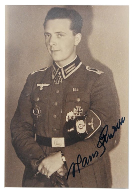 Signature of Wehrmacht Heer KC Recipient 'Hans Sturm'