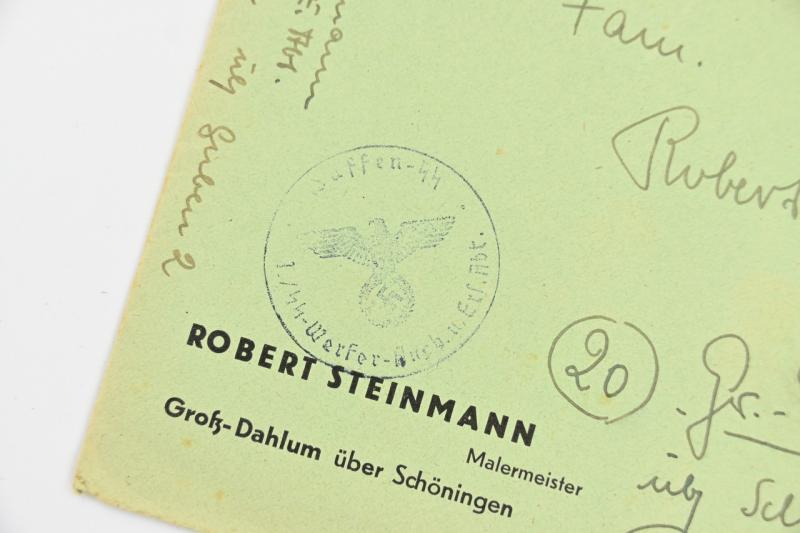 German Waffen-SS Feldpost Letter with Envelop