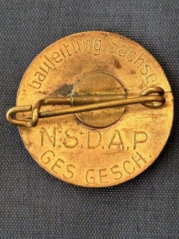 Rare WW2 German Third Reich NSDAP Opfer-ring Enamel lapel badge