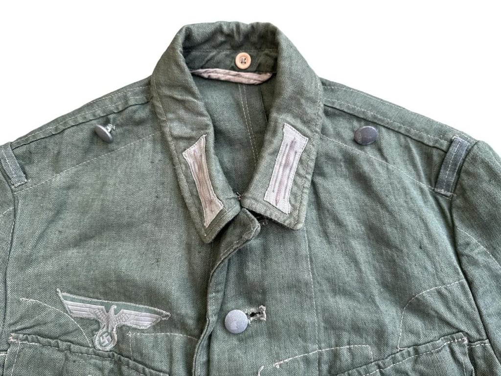 Wehrmacht ( Heer ) ‘Drillich’ (HBT) M43 Field Blouse (Feldbluse)...Mint.