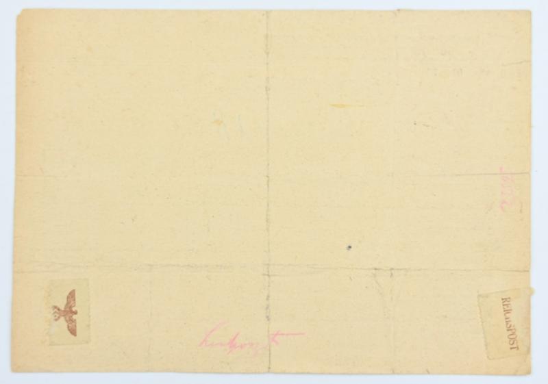 German Reichspost Telegram Kreisleitung Hannover