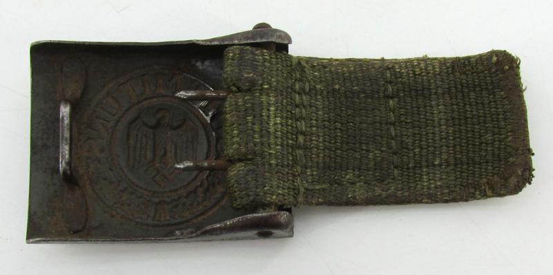 Wehrmacht (Heer) tropical ‘Afrikakorps’ steel belt buckle ( RS&S )