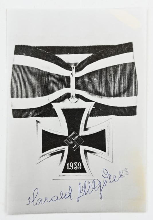 Signature of Waffen-SS KC Recipient 'Harald Nugiseks'
