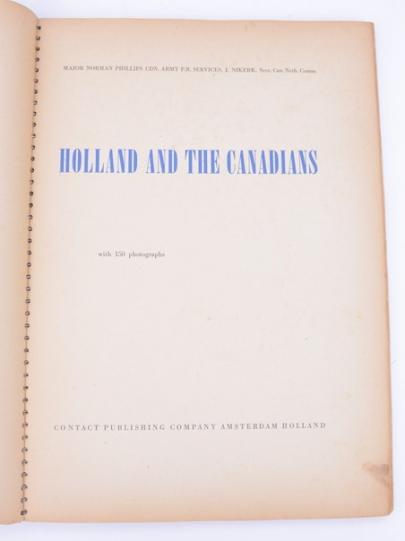 Dutch Book 'Holland and the Canadians'