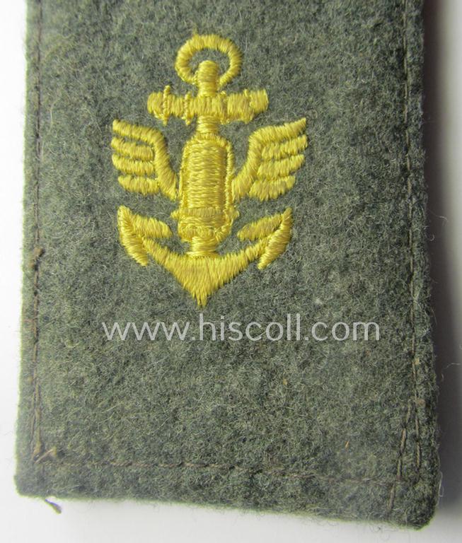 Single, WH (Kriegsmarine) 'cyphered' EM-type shoulderstrap: 'Soldat eines Küsten-Artillerie-Rgts. o. Abtlgs.'