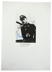 Signature of Waffen-SS Knight's Cross Recipient 'Karl Nicolussi-Leck'