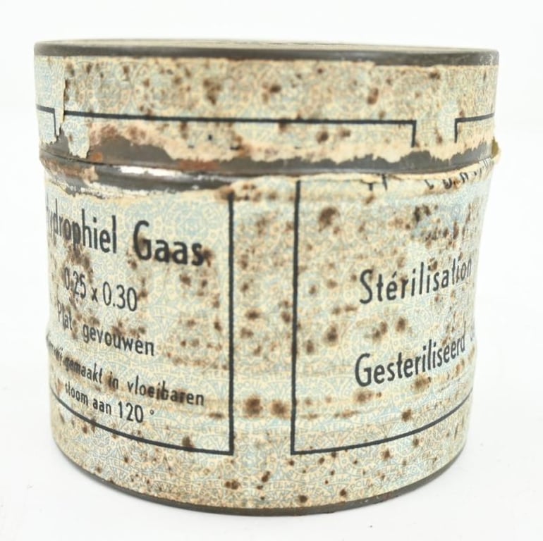 Belgian WW1 First Aid Gauze Tin Can