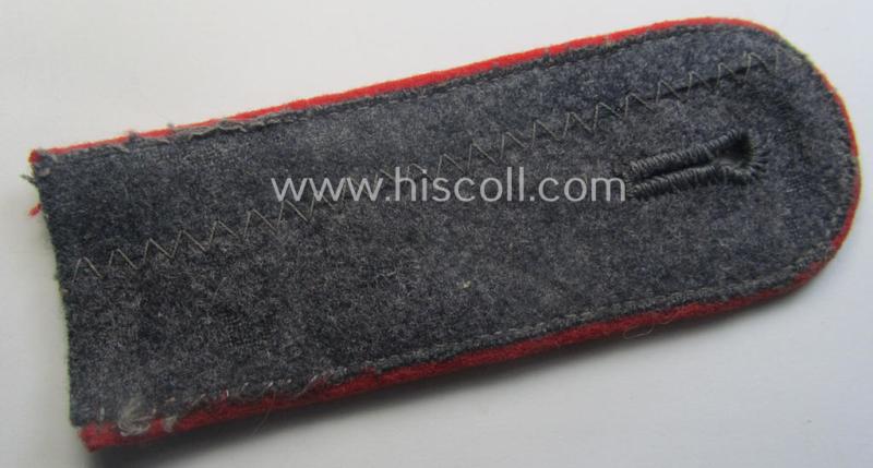 Unususal - and neatly 'cyphered'! - single WH (Luftwaffe) EM-type shoulderstrap: 'Soldat des Festungs-Flakartillerie-Abtlgs o. Rgts. 4'