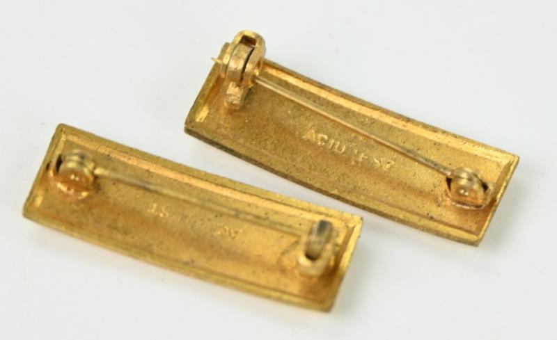 US WW2 2nd Lieutenant Rank Bar Set
